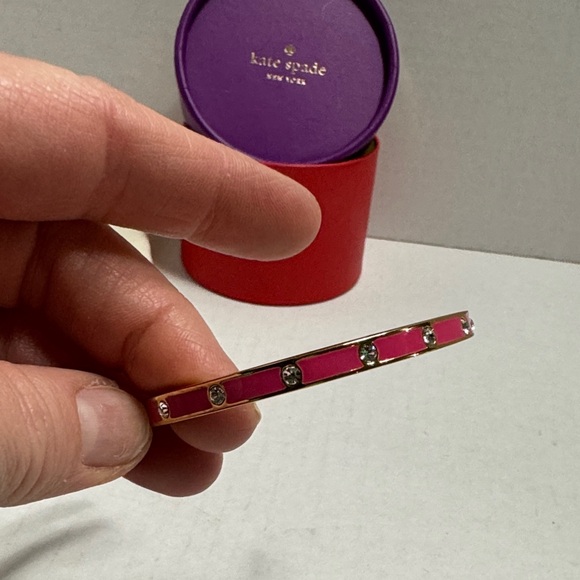 Kate Spade Red and Gold Studded Bracelet - Picture 5 of 6